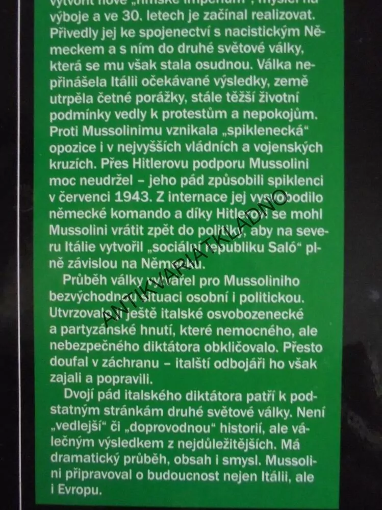 DVA DIKTÁTOROVY PÁDY, MUSSOLINI,KVAČEK,MAGNET SV.3, **an