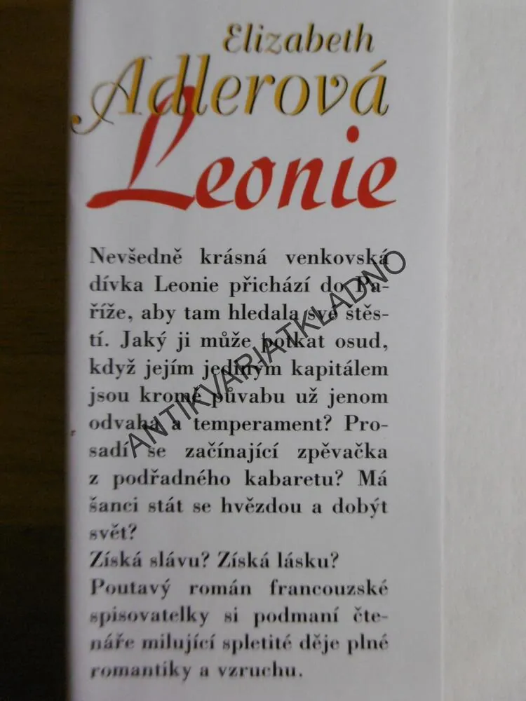 LEONIE, ELIZABETH ADLEROVÁ, **an