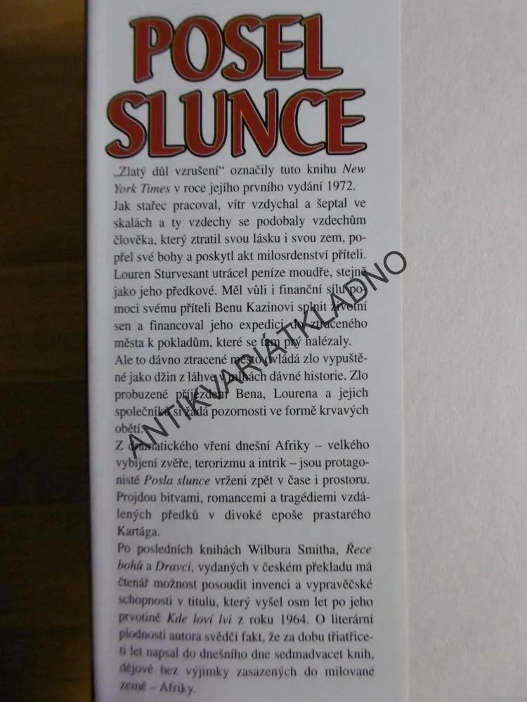 POSEL SLUNCE, WILBUR SMITH, **an