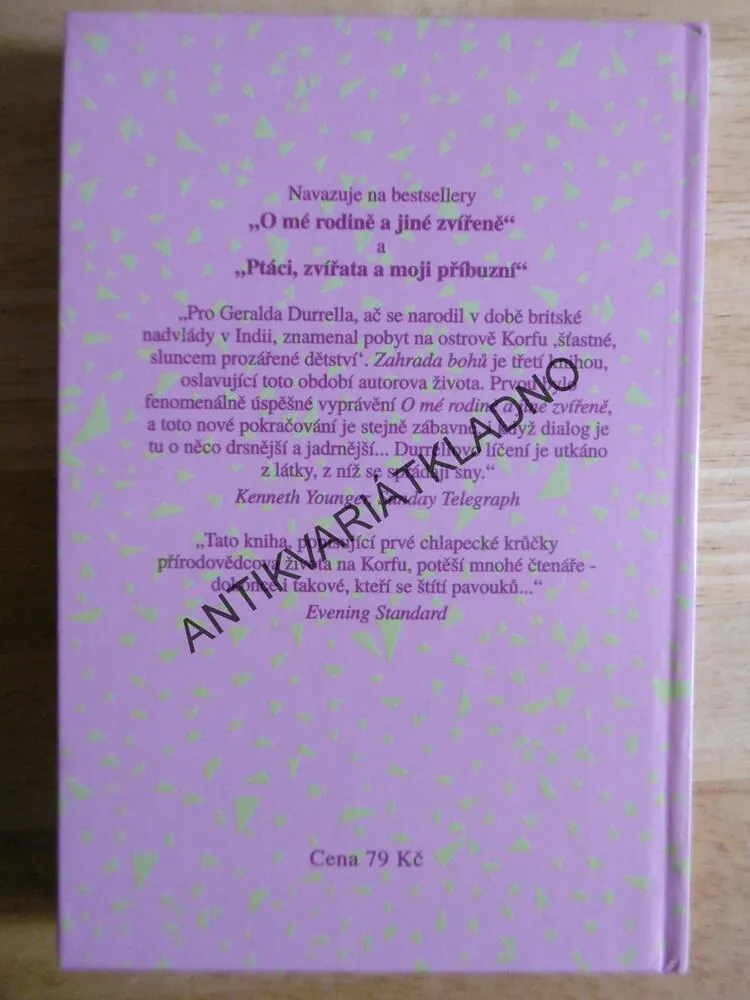 ZAHRADA BOHŮ, GERALD DURRELL, **an