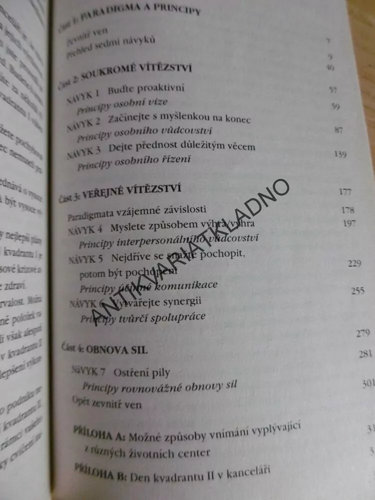 7 NÁVYKŮ VŮDČÍCH OSOBNOSTÍ PRO ÚSPĚŠNÝ A HARMONICKÝ ŽIVOT, STEPHEN R. COVEY