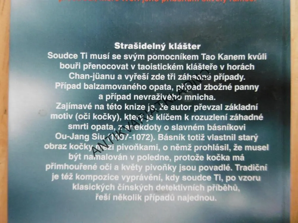 STRAŠIDELNÝ KLÁŠTER, ROBERT VAN GULIK, PŘÍBĚHY SOUDCE TI, **an