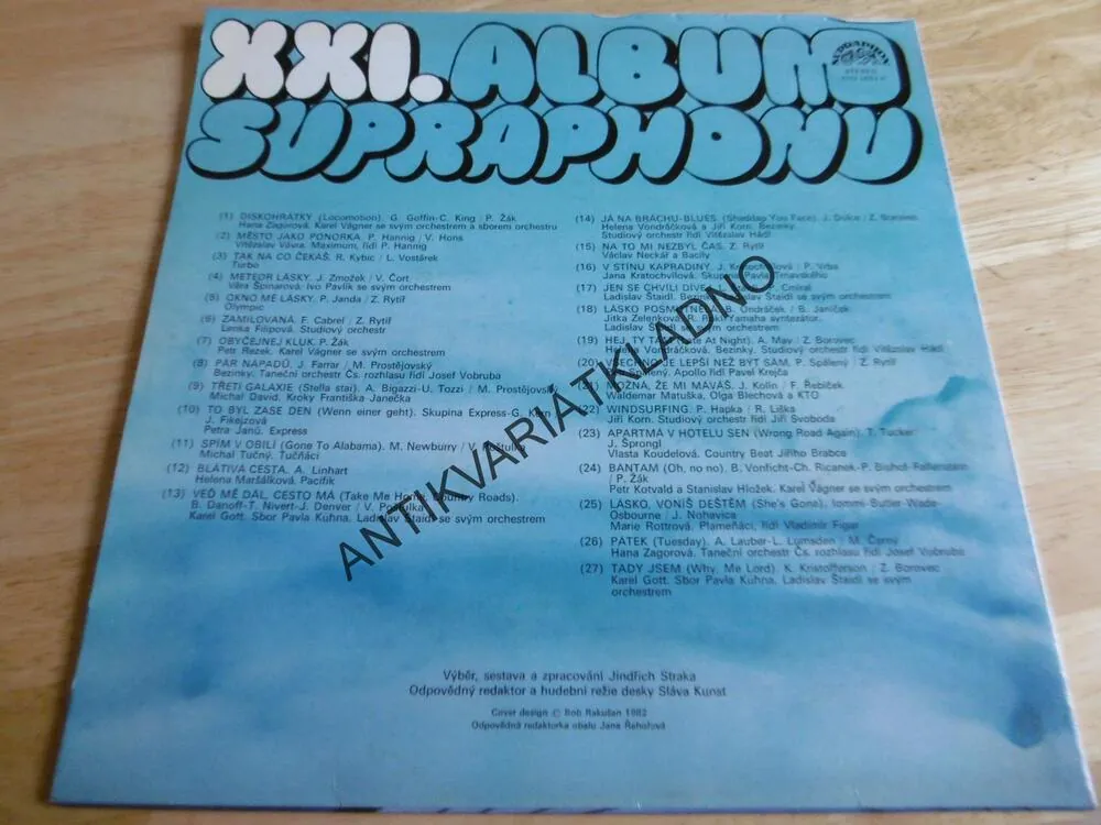 XXI. ALBUM SUPRAPHONU, KAREL GOTT, JIŘÍ KORN, TURBO, OLYMPIC, VONDRÁČKOVÁ