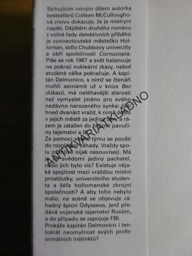 VRAŽEDNÁ HRA, COLLEEN MCCULLOUGHOVÁ, **an