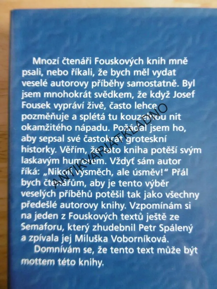 POJĎTE SE SMÁT, JOSEF FOUSEK-autogram, **an
