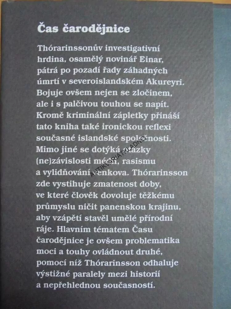 ČAS ČARODĚJNICE, ARNI THORARINSON, NORD THRILLER, **an