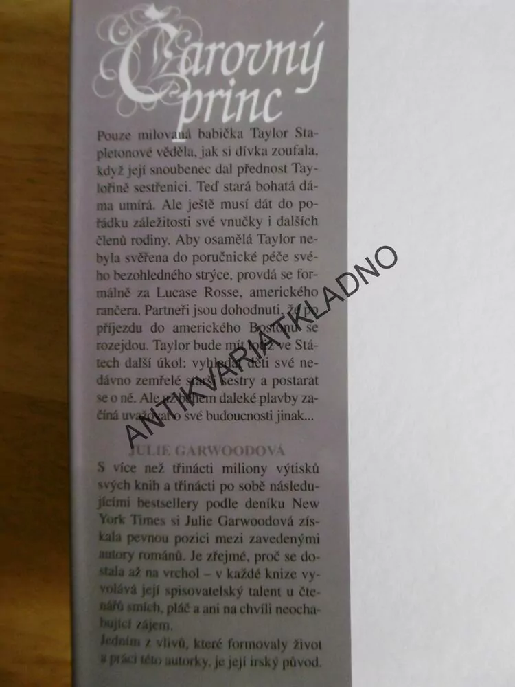 ČAROVNÝ PRINC, JULIE GARWOOD, GARWOODOVÁ, **an