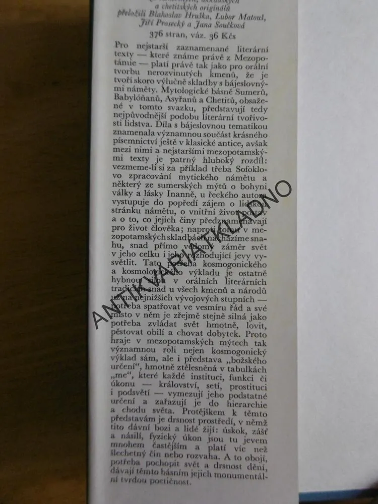 MÝTY STARÉ MEZOPOTÁMIE