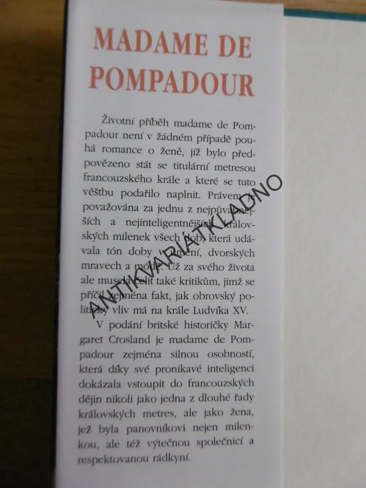 MADAME DE POMPADUR, MARGARET CROSLAND