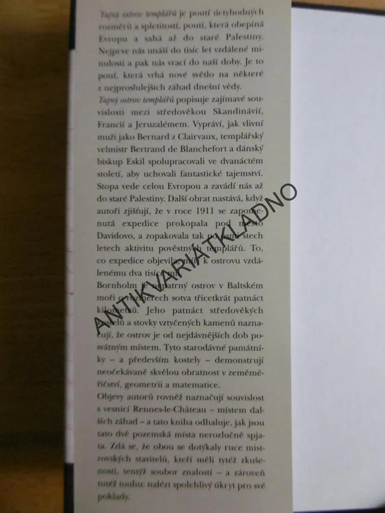 TAJNÝ OSTROV TEMPLÁŘŮ, RYTÍŘI, KNĚZ A POKLAD, ERLING HAAGENSEN, HENRY LINCOLN