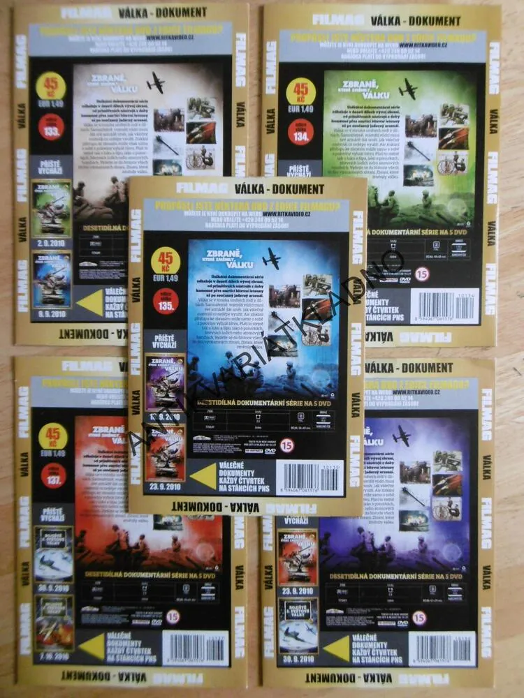 ZBRANĚ, KTERÉ ZMĚNILY VÁLKU, 1-5,, DOKUMENT DVD FILM 2.SVĚT.VÁLKA