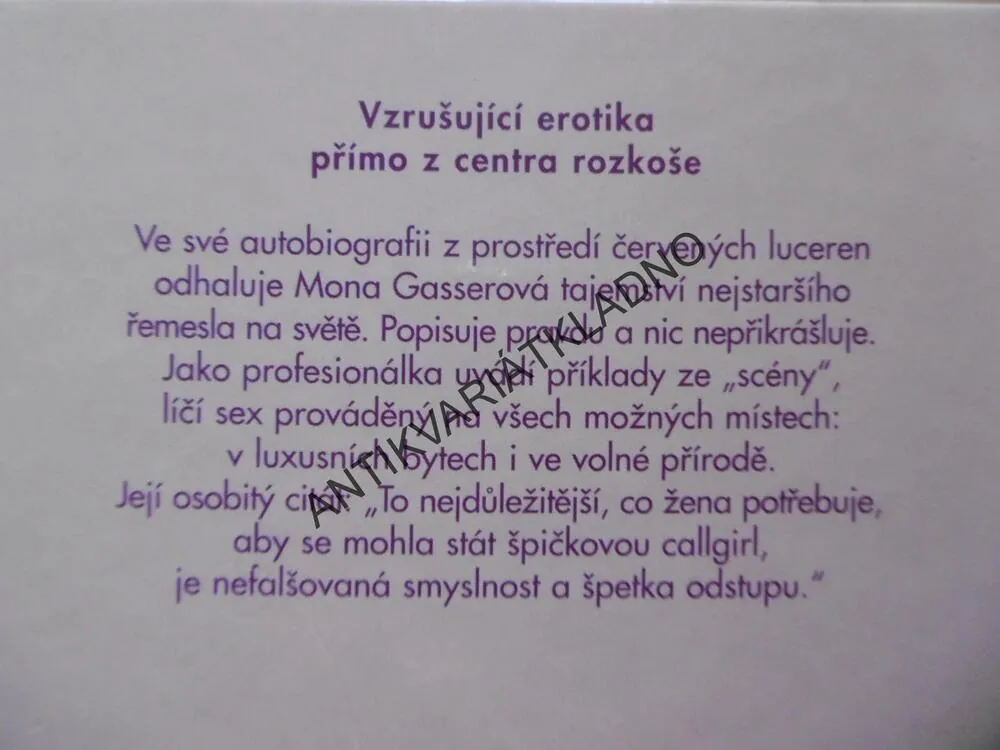 PŘÍBĚH PROSTITUTKY, LESK A BÍDA NEJSTARŠÍHO ŘEMESLA NA SVĚTĚ, MONA GASSEROVÁ