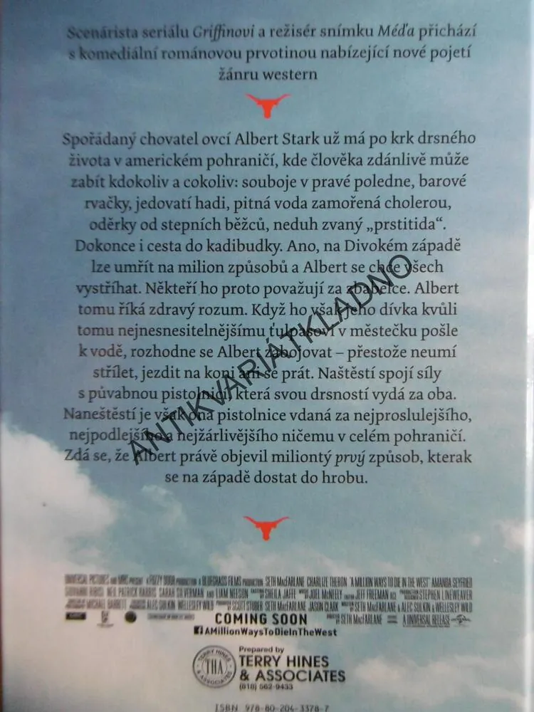 VŠECHNY CESTY VEDOU DO HROBU, KNIŽNÍ VERZE FILMU SETHA MACFARLANA, **an