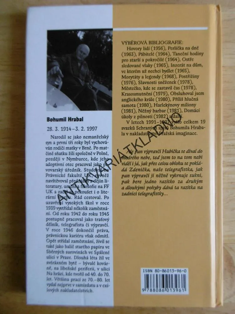OSTŘE SLEDOVANÉ VLAKY, BOHUMIL HRABAL,