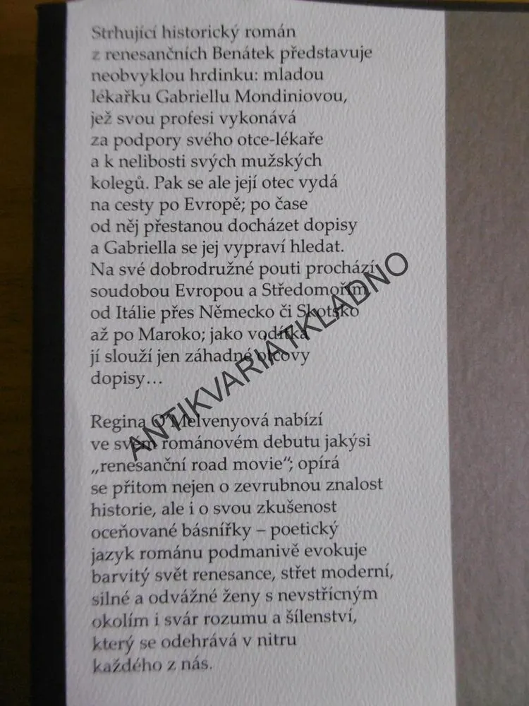 KNIHA ŠÍLENSTVÍ A LÉČBY, REGINA O´MELVENYOVÁ, **an