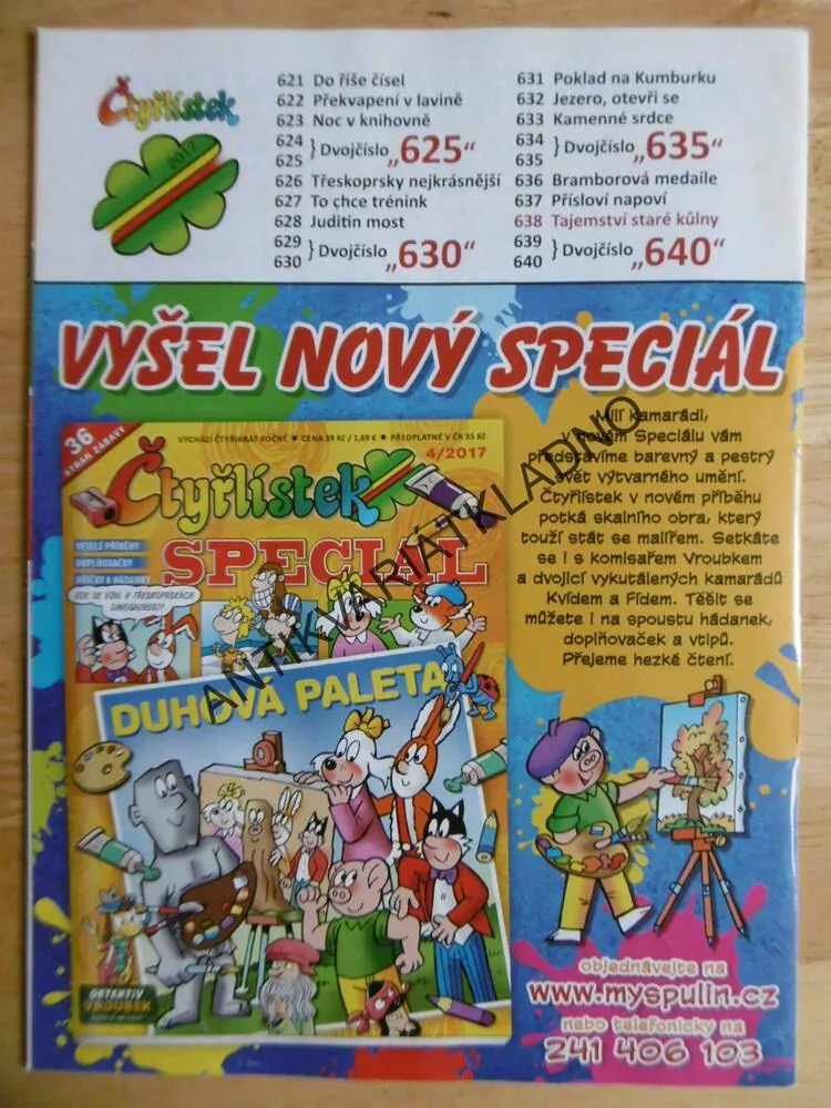 ČTYŘLÍSTEK 638 - TAJEMSTVÍ STARÉ KŮLNY