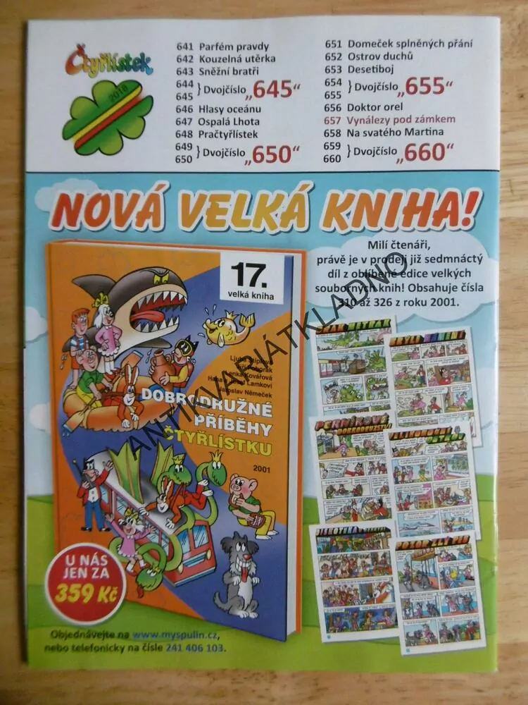 ČTYŘLÍSTEK 657 - VYNÁLEZY POD ZÁMKEM