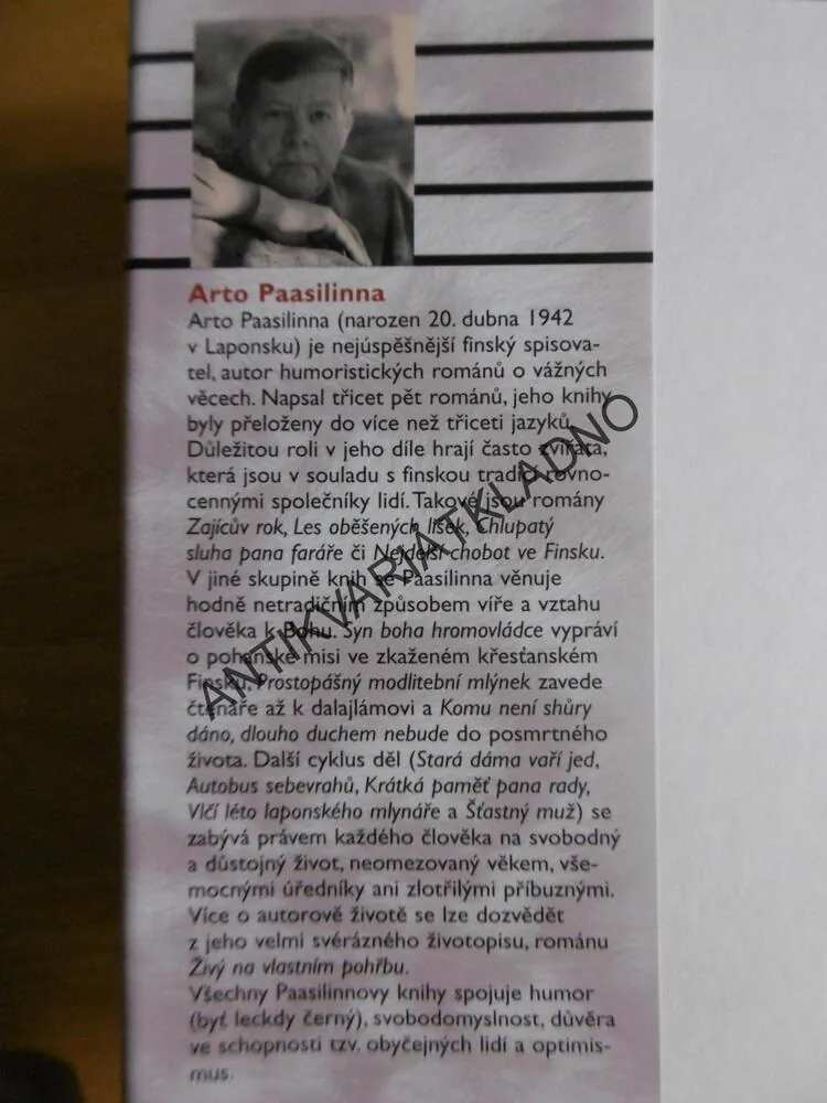 TŘI CHLUPATÁ ZVÍŘATA, ARTO PAASILINNA, JIŘÍ SLÍVA