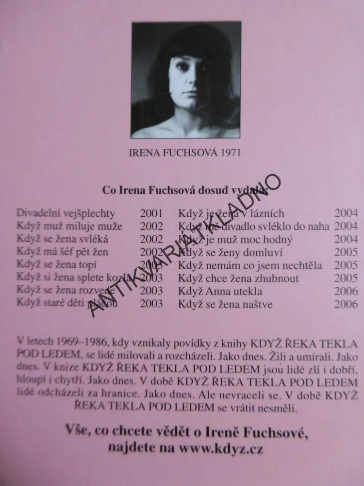 KDYŽ ŘEKA TEKLA POD LEDEM, IRENA FUCHSOVÁ