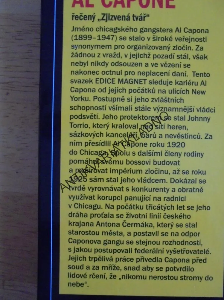 MAGNET 4/2008 AL CAPONE, ŘEČENÝ ZJIZVENÁ TVÁŘ,BROŽ
