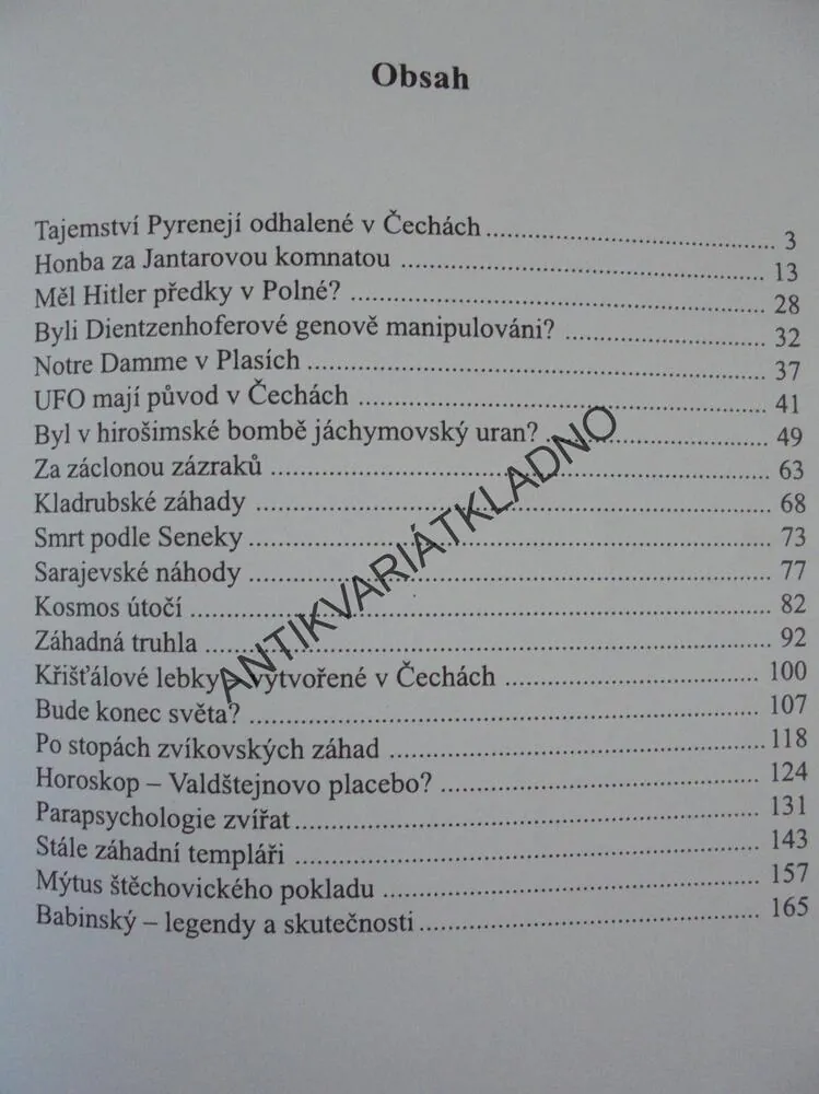 NEVYJASNĚNÉ ZÁHADY 2.TISÍCILETÍ, VOKÁČ, **an
