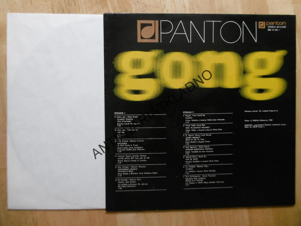 PANTON GONG 7., LAUFER, MICHAL DAVID, BOBEK, HELEKAL, AJ.