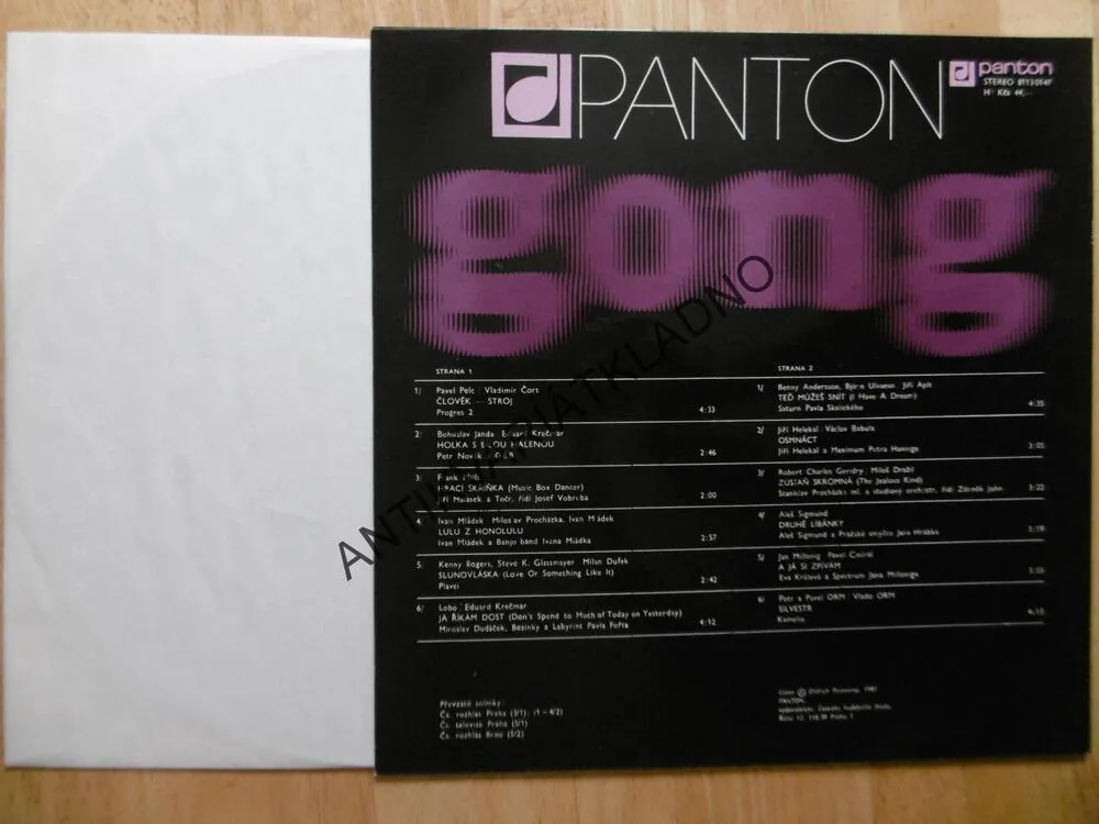 PANTON GONG 8., MALÁSEK, MLÁDEK, PLAVCI, HELEKAL, KAMELIE AJ.