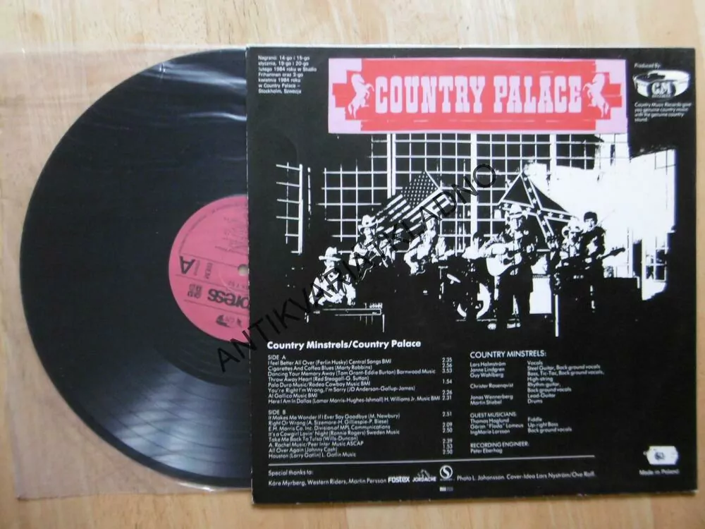 COUNTRY MINSTRELS, COUNTRY PALACE