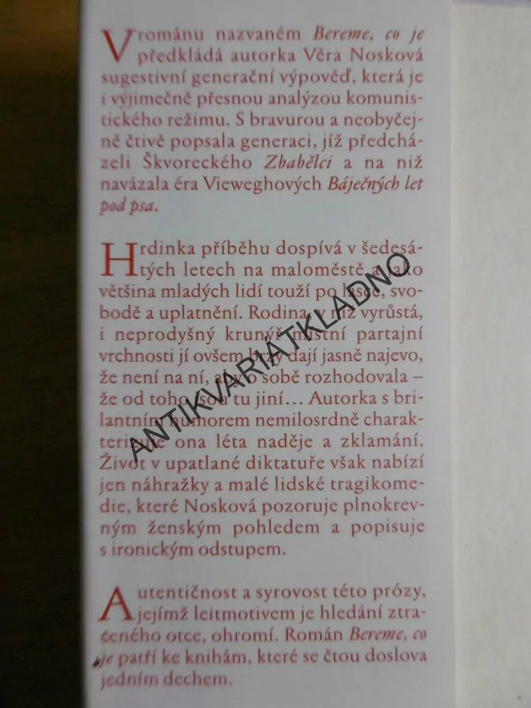 BEREME, CO JE, VĚRA NOSKOVÁ, **an