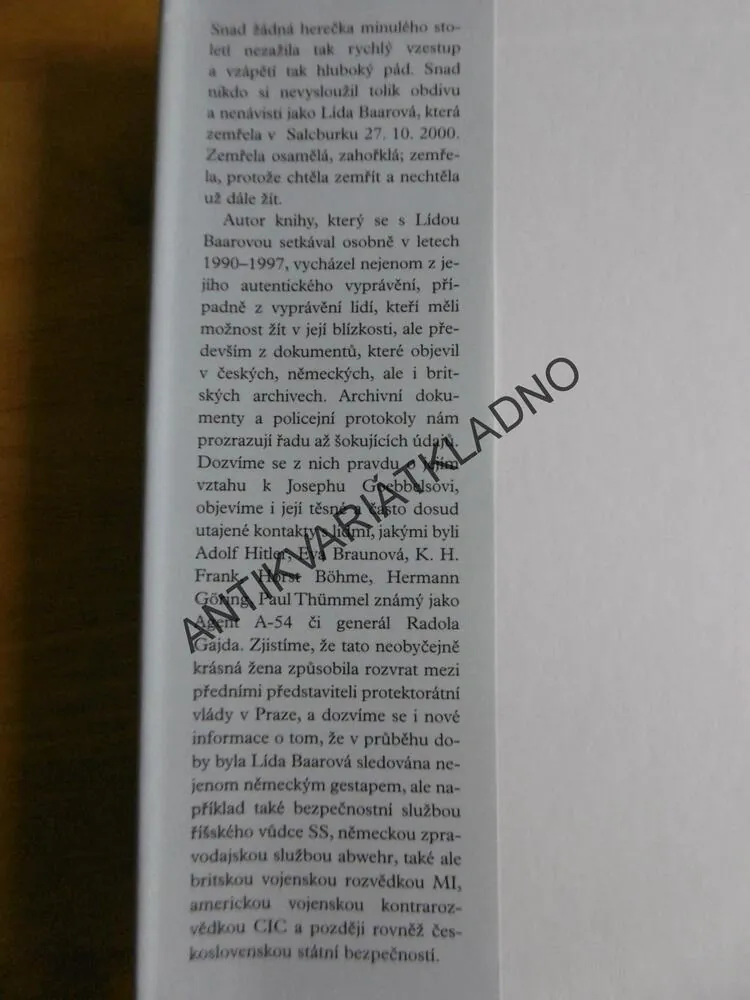 PROKLETÍ LÍDY BAAROVÉ, LÍDA BAAROVÁ, STANISLAV MOTL, **an