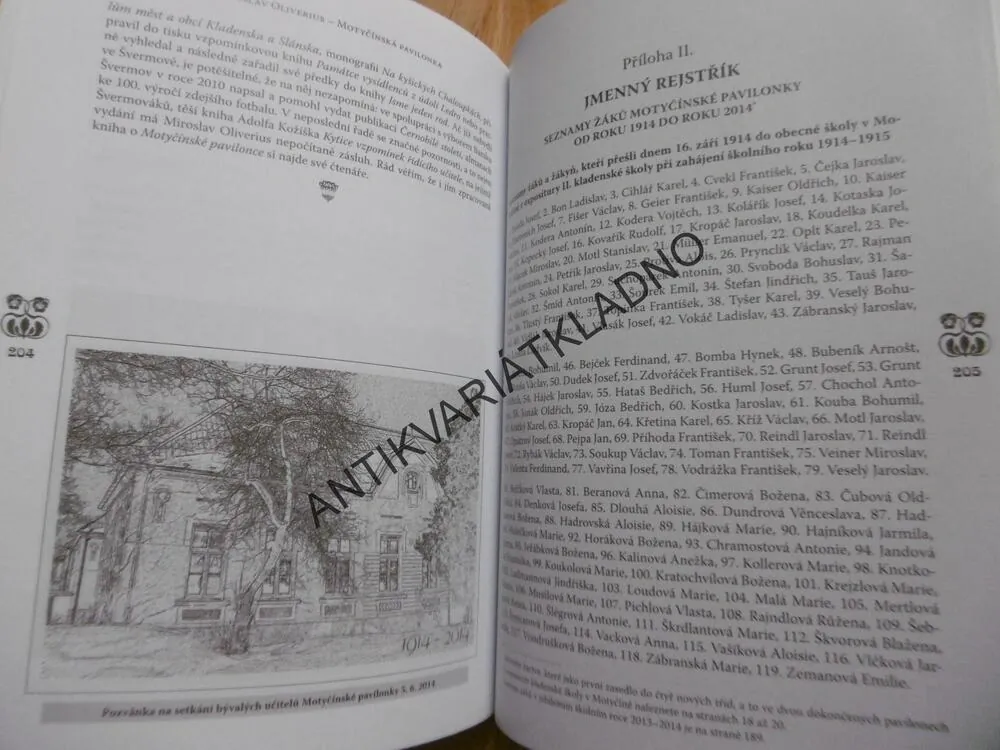 MOTYČÍNSKÁ PAVILONKA, MIROSLAV OLIVIERUS - AUTOGRAM, KLADNO MOTYČÍN