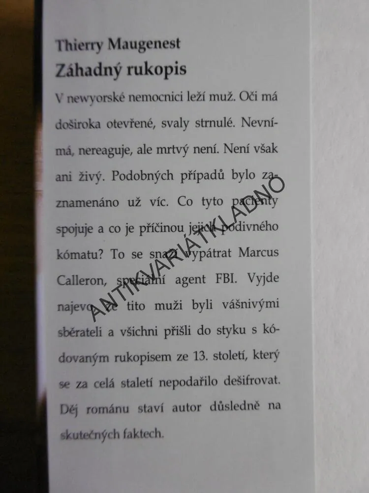 ZÁHADNÝ RUKOPIS, THIERRY MAUGENEST