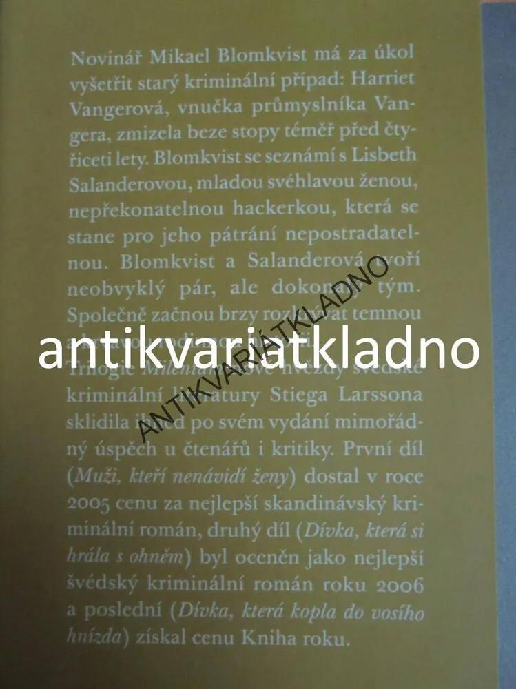MUŽI, KTEŘÍ NENÁVIDÍ ŽENY, MILÉNIUM 1., LARSSON
