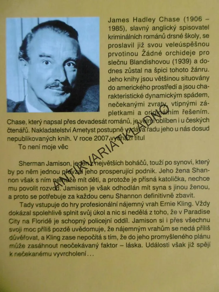 TO NENÍ MOJE VĚC, JAMES HADLEY CHASE