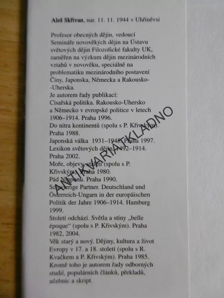 CESTOU SAMURAJŮ, ALEŠ SKŘIVAN, **an