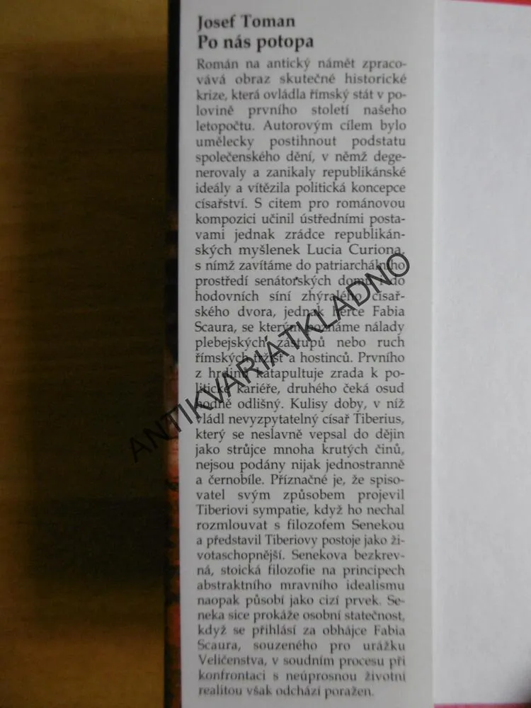 PO NÁS POTOPA, JOSEF TOMAN, **an
