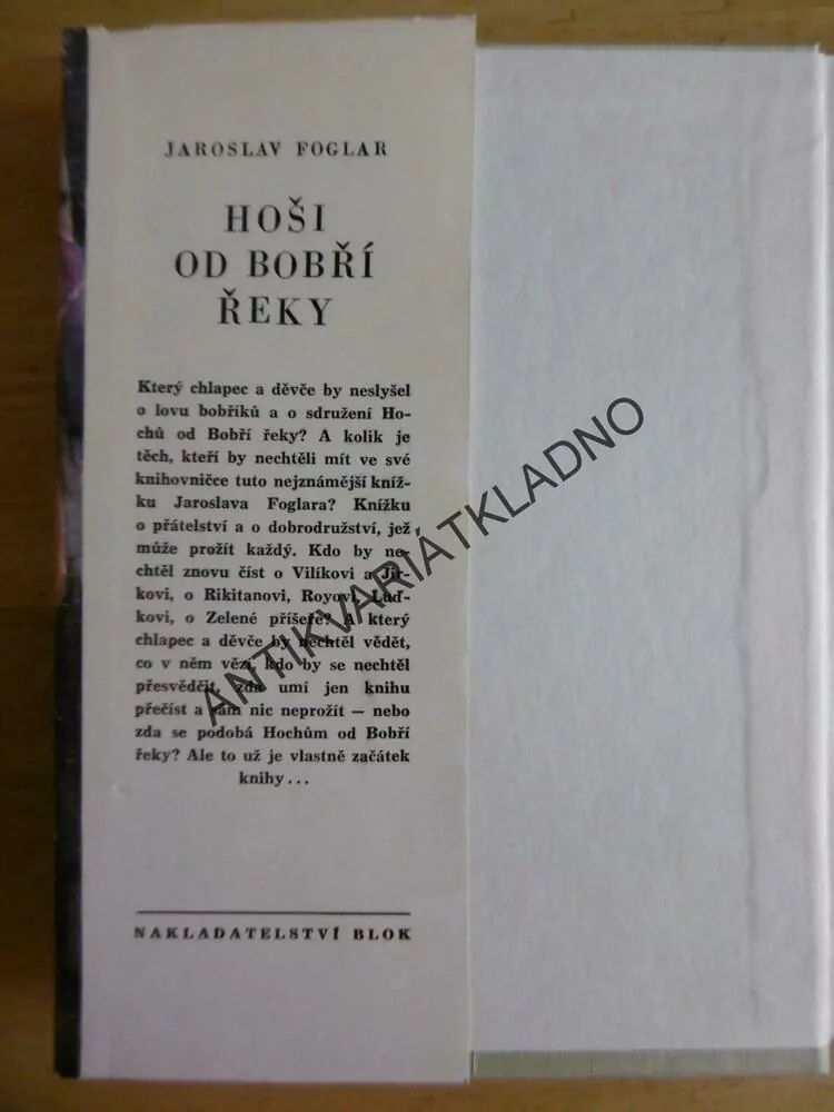 HOŠI OD BOBŘÍ ŘEKY, JAROSLAV FOGLAR, MILAN ZEZULA, BLOK 1969, **an