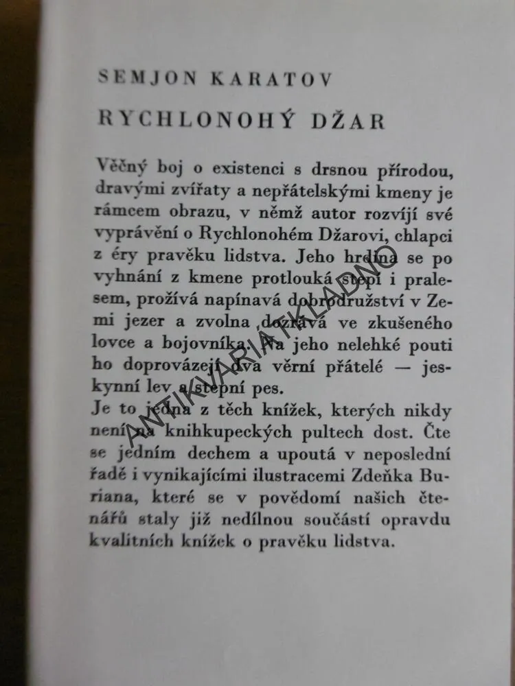 RYCHLONOHÝ DŽAR, SEMJON KARATOV,, ZDENĚK BURIAN, 1979