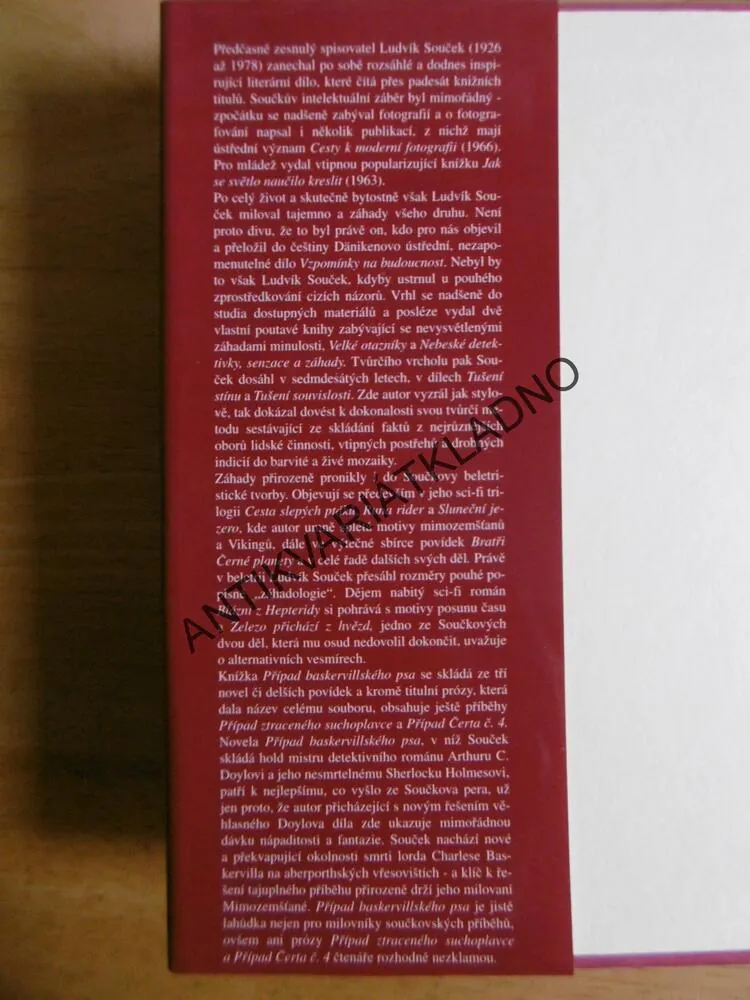 PŘÍPAD BASKERVILLSKÉHO PSA, LUDVÍK SOUČEK,