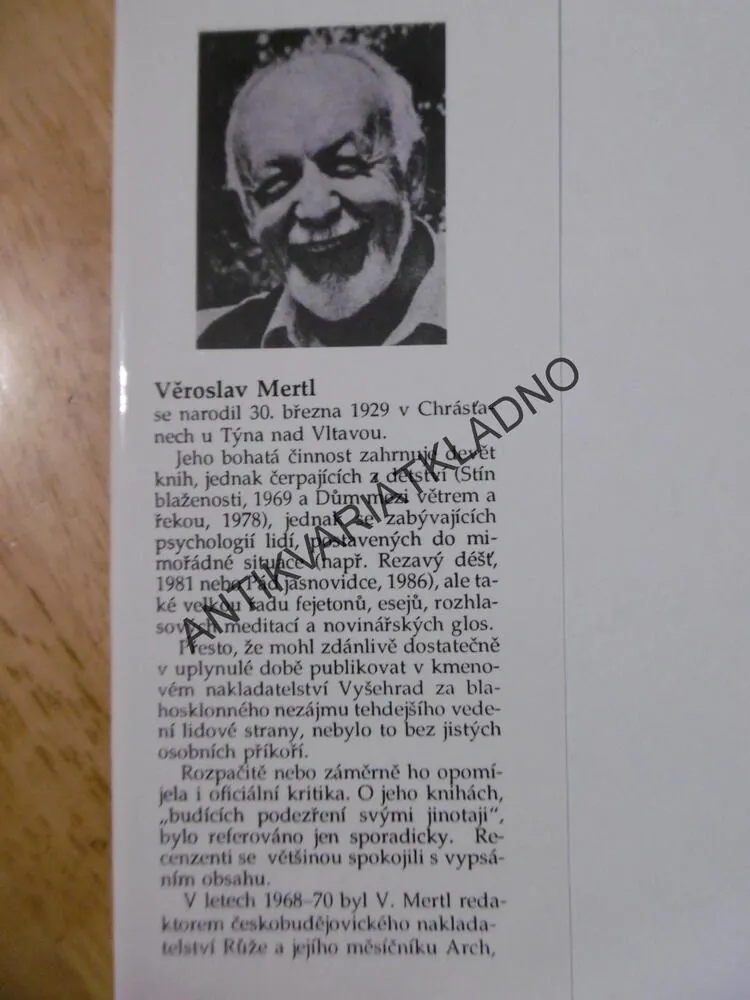 KRUHY POD OČIMA, DENÍKY, ESEJE, 1950-1993, VĚROSLAV MERTL, **an