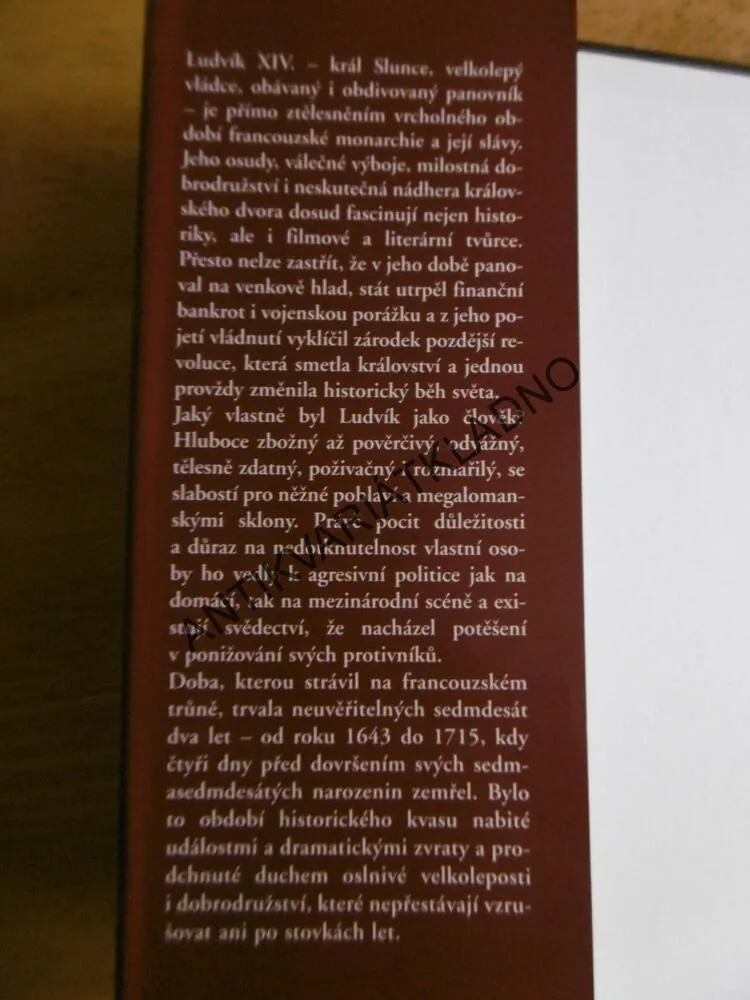 LUDVÍK XIV. VEŘEJNÝ I SOUKROMÝ ŽIVOT KRÁLE SLUNCE, ANTHONY LEVI, **an