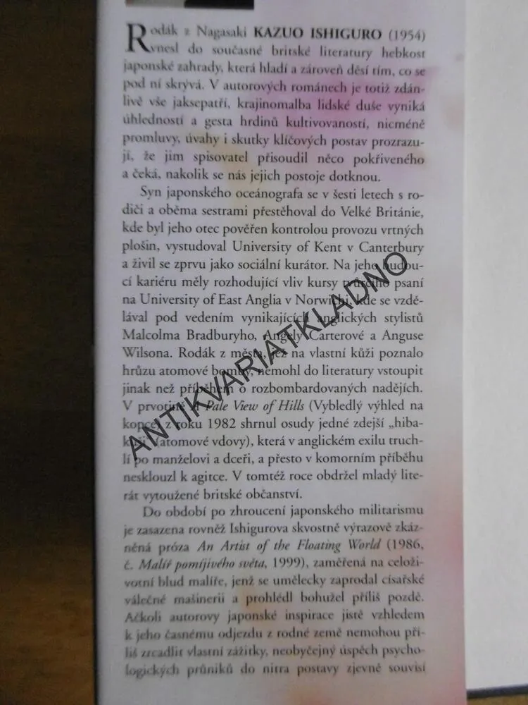 SOUMRAK DNE, KAZUO ISHIGURO, **an