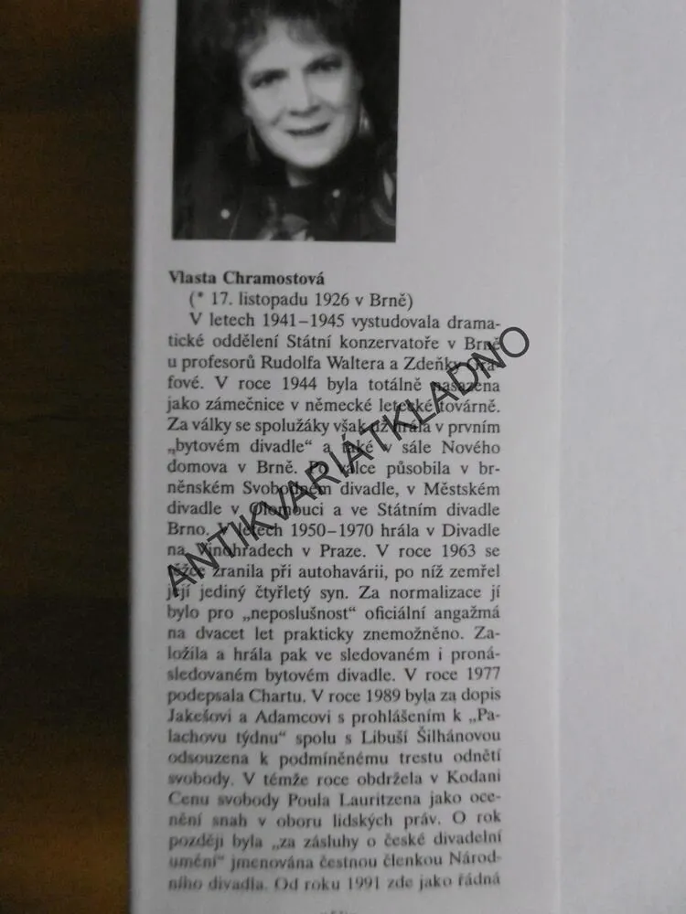 VLASTA CHRAMOSTOVÁ, FILM, HEREČKA, REŽISÉR, **an