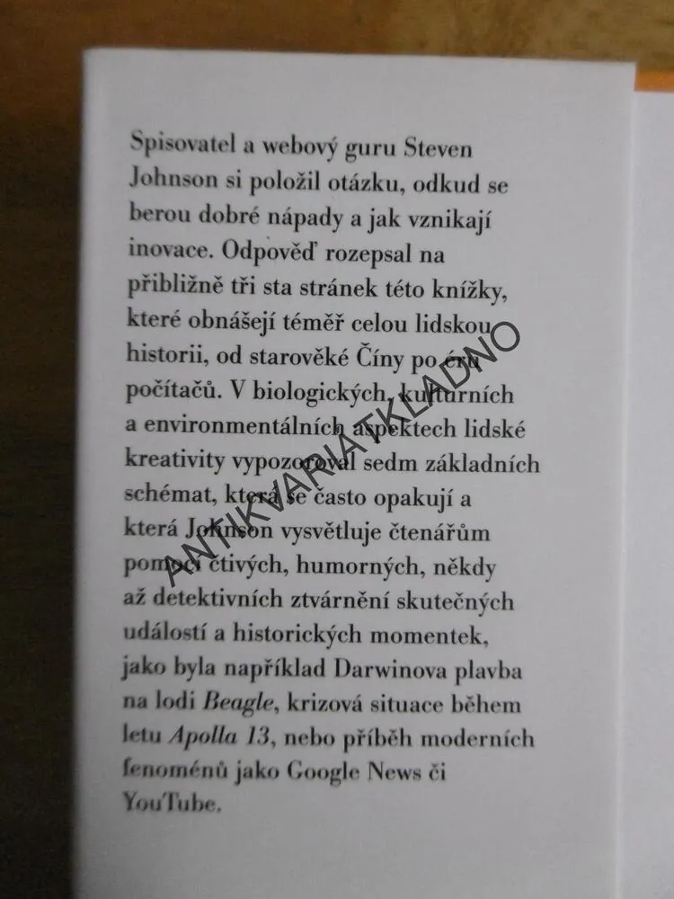 ODKUD SE BEROU DOBRÉ NÁPADY, STEVEN JOHNSON, 
