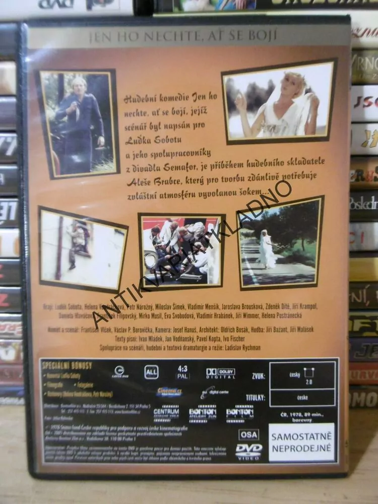 JEN HO NECHTE, AŤ SE BOJÍ, DVD FILM 