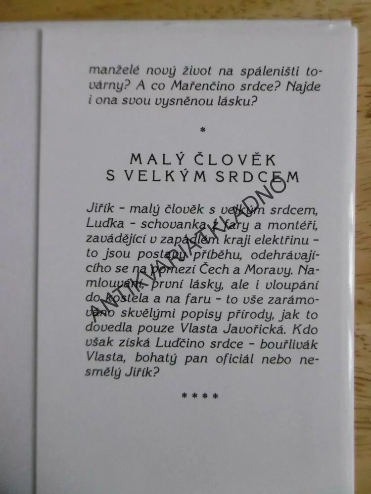 FANTAZIE NA DOVOLENÉ, VLASTA JAVOŘICKÁ, **an