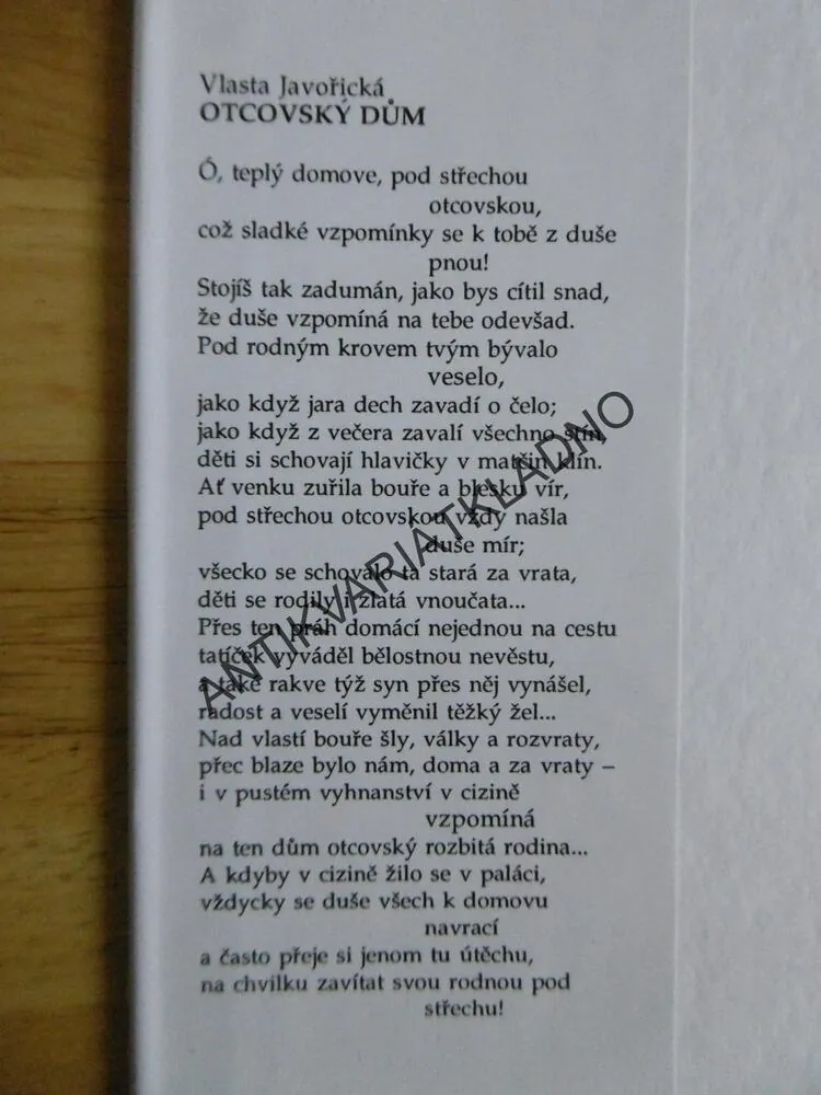 OTCOVSKÝ DŮM, VLASTA JAVOŘICKÁ, **an