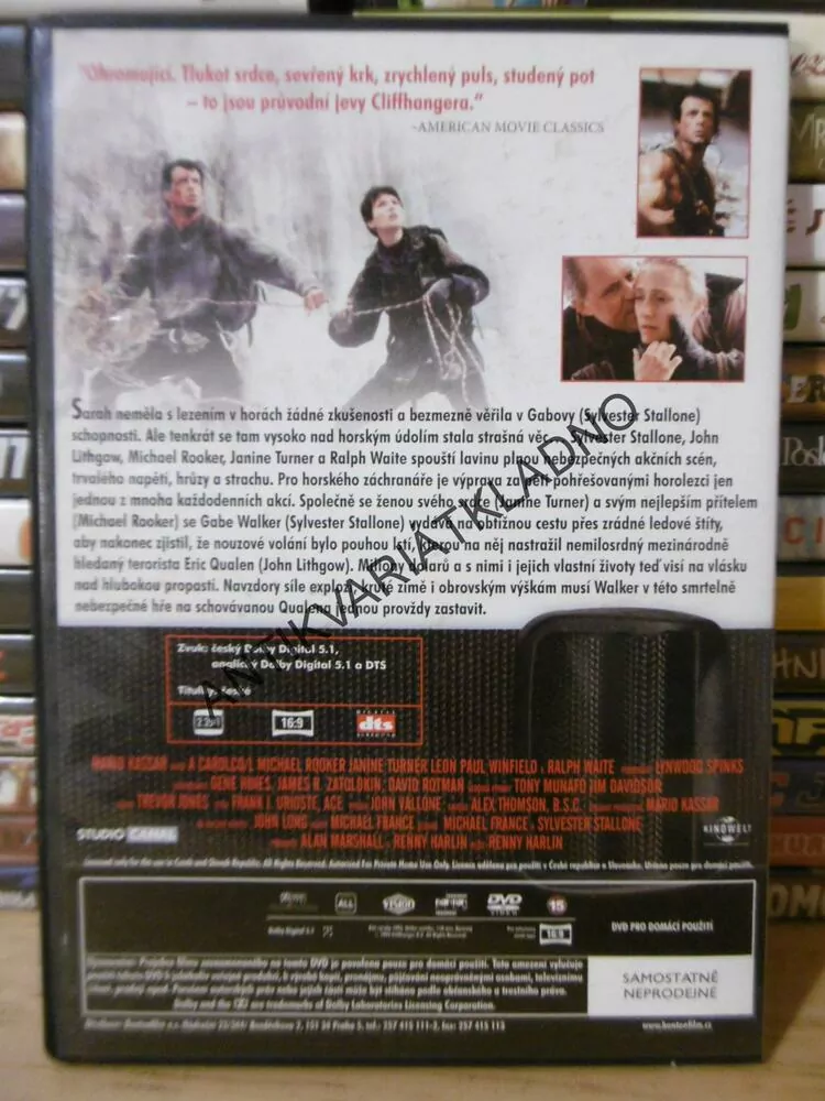 CLIFFHANGER, DVD FILM 