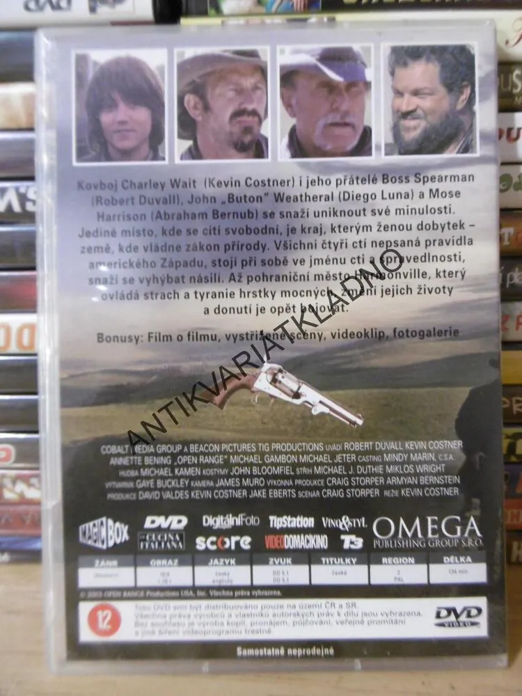 KRAJINA STŘELCŮ, KEVIN COSTNER, DVD FILM