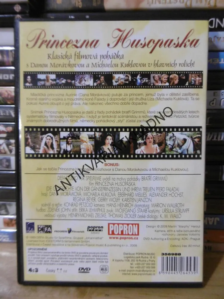 PRINCEZNA HUSOPASKA, DVD FILM